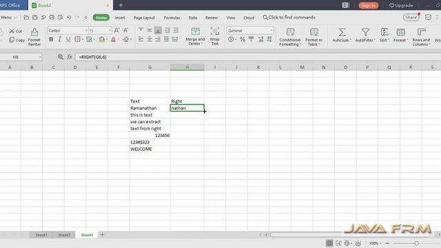 WPS Office Spreadsheet Tutorial - right Function | WPS Office 2019 смотреть онлайн