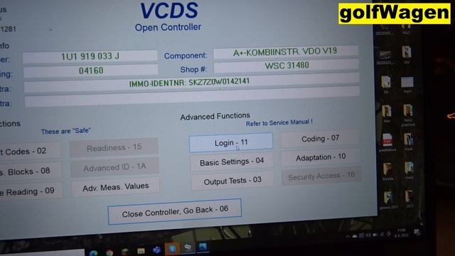 VW Immobilizer Emergency Start VCDS
