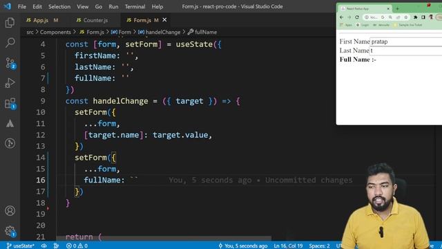 How to create state in React Functional Component | useState Hook #reacthooks смотреть онлайн