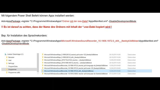 Windows 10: Windows App per Power Shell nachinstallieren смотреть онлайн