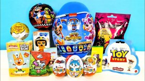 СЮРПРИЗ MIX! Щенячий патруль, Five Nights at Freddy's, Скрепыши 4, Три кота Unboxing Kinder Surprise