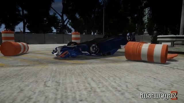 GTA IV Ferrari FXX Evoluzione Crash Testing - Insanegaz
