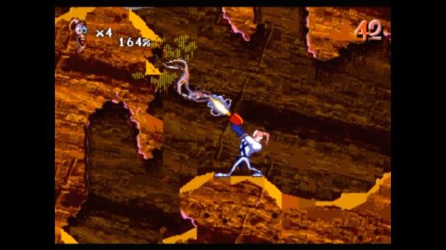 Sega Mega Drive 2 (Smd) 16-bit Earthworm Jim 2 part Level 2 Lorenzens Soil