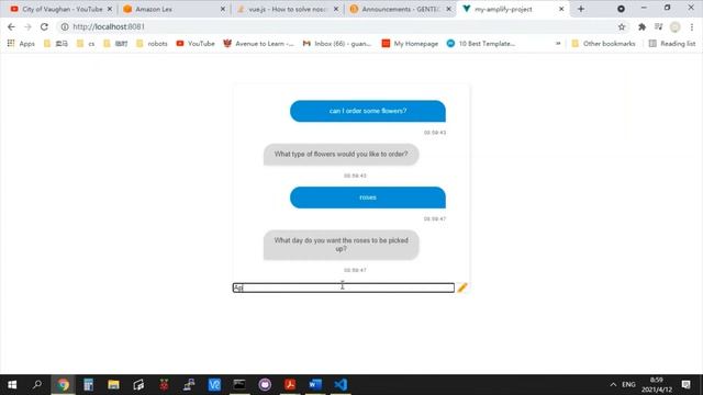 Chatbot AWS LEX Vue js смотреть онлайн