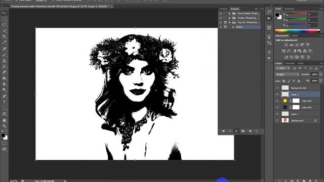 Pop Art Effect Photoshop Action смотреть онлайн
