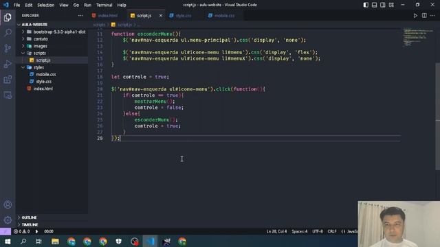 Tutorial completo: Criando uma página de site com Bootstrap, HTML, CSS e JavaScript - Vídeo 03-2