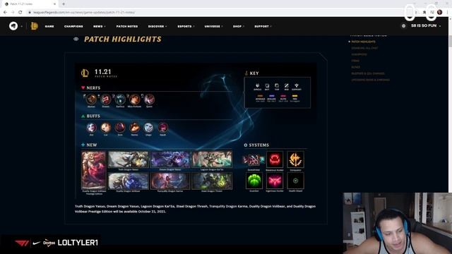 Tyler1 React To (Patch 11.21 Notes) Nerfs And Buffs Heros смотреть онлайн