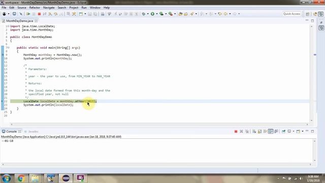How to form LocalDate using atYear method of MonthDay Class? | Java 8 Date and Time смотреть онлайн