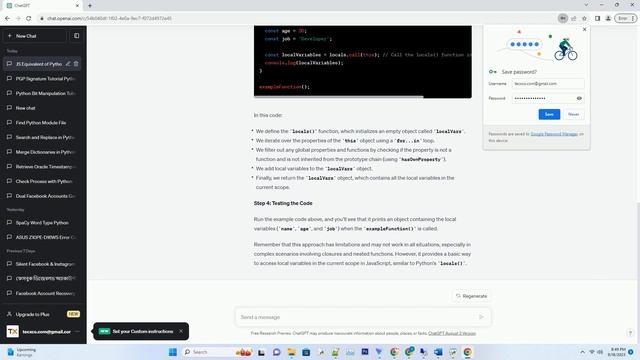 Javascript equivalent of Python's locals смотреть онлайн