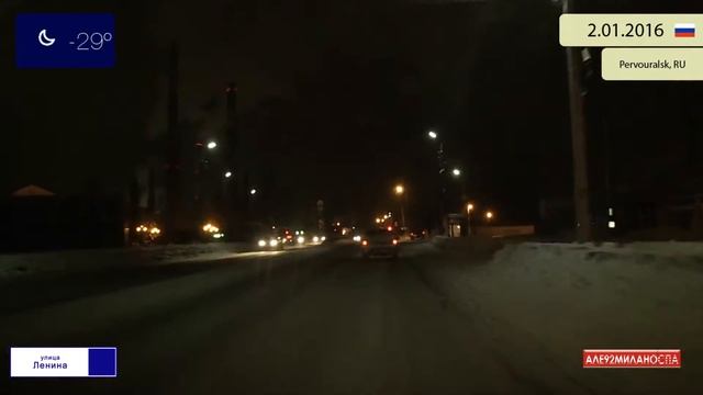 Driving through Pervouralsk (Russia) 2.01.2016 Timelapse x4 смотреть онлайн