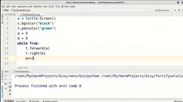 Turtle Python drawing | Turtle Python graphics Create Vibrate Circle using Python turtle in pycharm