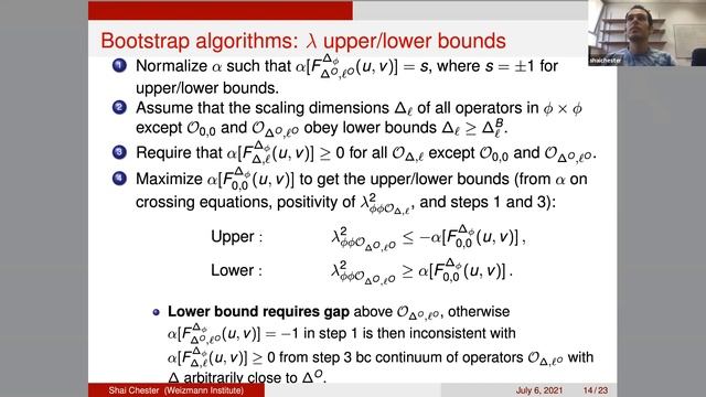 2021 Bootstrap School - Shai Chester: Numerical Conformal Bootstrap with SDP, Lecture 1 смотреть онлайн