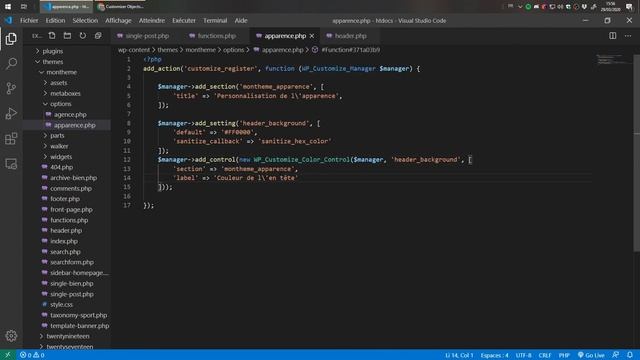 Créer un thème WordPress : Chapitre 27, L'API Customize смотреть онлайн