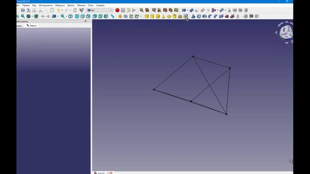 FreeCad Элемент ромботриаконтаэдра 2 смотреть онлайн