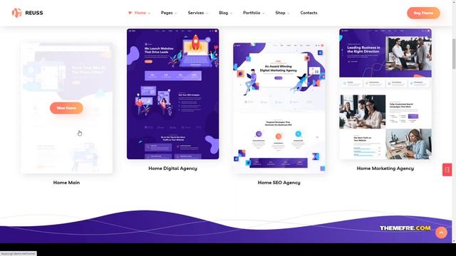 Reuss - SEO Marketing Agency WordPress Theme agency modern Nanaka смотреть онлайн