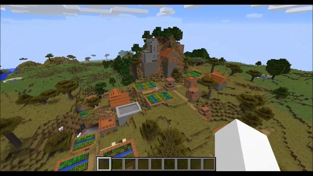 Minecraft village seed 1.11.2 - big village built into mountainside смотреть онлайн
