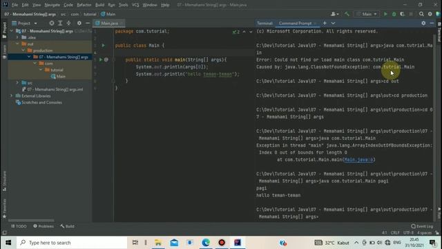 Java - Memahami String[] args смотреть онлайн