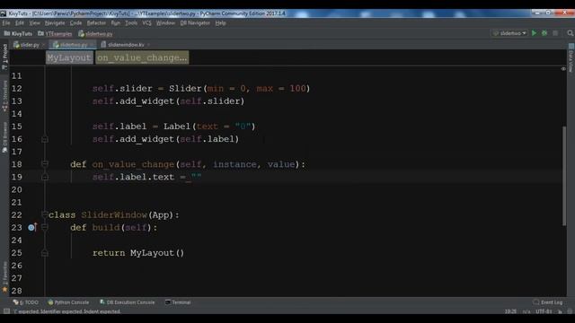Kivy Slider Practical Example With Callbacks смотреть онлайн