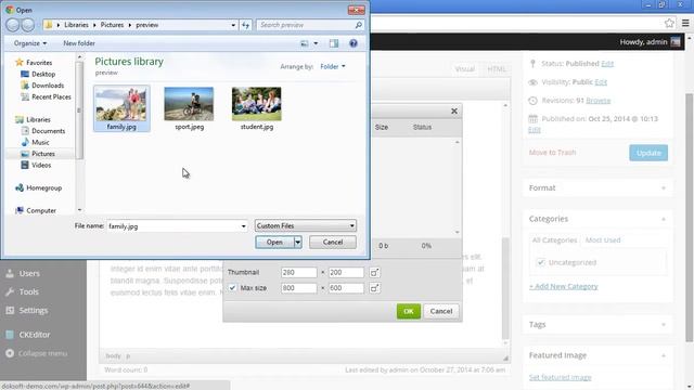 CKEditor Quick Preview Upload demo смотреть онлайн