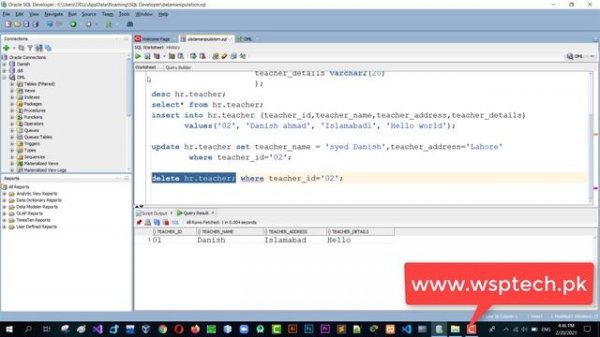 DML(Data Manipulation Language) Insert, Update, Delete and Merge SQL Queries Perform in Database