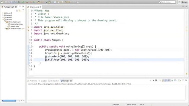 Java: 3 Shape Graphics смотреть онлайн