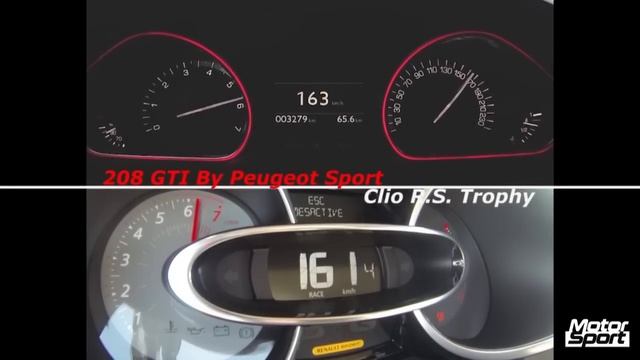 0-200 km/h : 208 GTi By Peugeot Sport VS Clio R.S. Trophy смотреть онлайн
