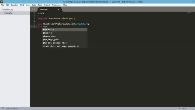 PHP Tutorial - Writing a spreadsheet file using PHPSpreadsheet смотреть онлайн