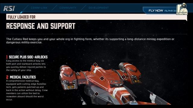 STAR CITIZEN: 3.8.1 на LIVE, CUTLASS RED в Игре смотреть онлайн