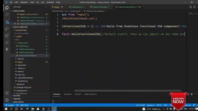 Introduction to ES6 Syntax with Functional Component|Complete React Course #6 смотреть онлайн