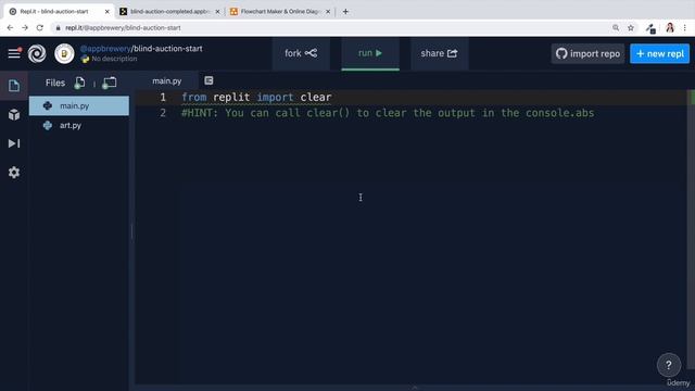 Day 9 - 95-The Secret Auction Program Instructions and Flow Chart смотреть онлайн