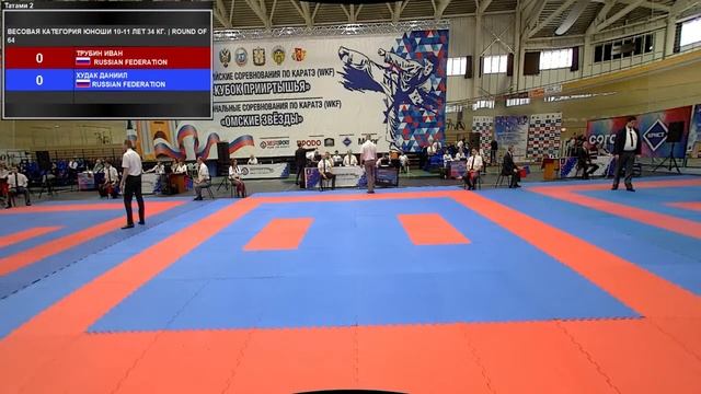 Всероссийские соревнования по каратэ(WKF). Кубок Прииртышья - 2022. 23.01.22. Татами 2. смотреть онлайн