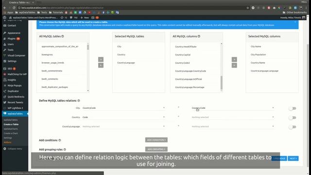 Generating MySQL queries in WordPress with wpDataTables 2.0 смотреть онлайн