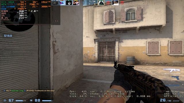 CS:GO | RTX 3060 - i5-12400F смотреть онлайн