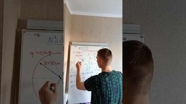 №3.8 по Иродову. Напряженность в центре полукольца смотреть онлайн