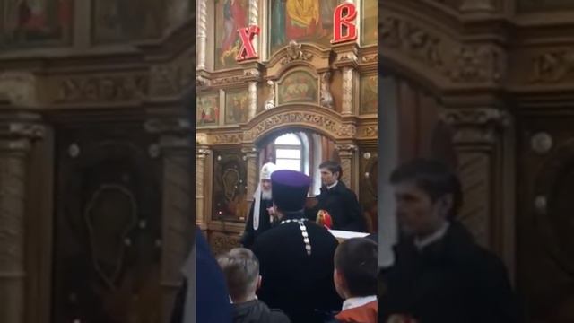 Посещение Сятейшим Патриархом Кириллом Храма Казанской Божьей Матери 7.04.2018 смотреть онлайн