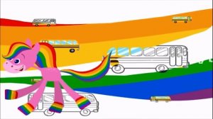 Rainbow horse EP159 bus