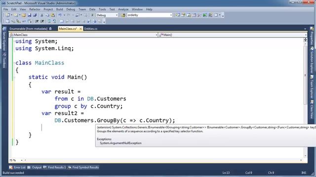 C# LINQ - group by смотреть онлайн