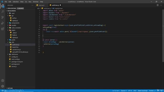 15 Wiring Signup and Login API to the frontend смотреть онлайн