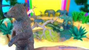 16 Baby Wild Animals Kids Zoo Toys Elephant Rhino Giraffe Tiger Tapir Toy Animals and Fun Facts