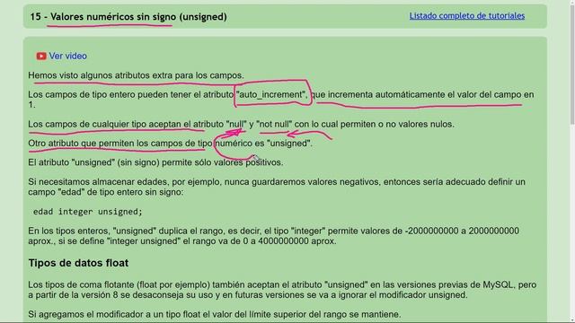 MySQL Ejercicio: 107 Introducción al Atributo UNSIGNED (Sólo Positivos)para Campos de Tipo Numérico смотреть онлайн