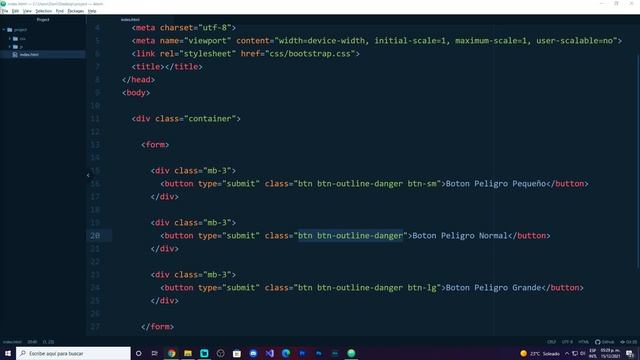 Bootstrap desde cero! | Tamaños de Botón y Deshabilitar | Parte #44 смотреть онлайн