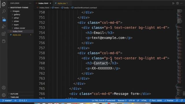 11. Bootstrap 5 Project: Creating Theme | PART 11 | Contact | Grid смотреть онлайн