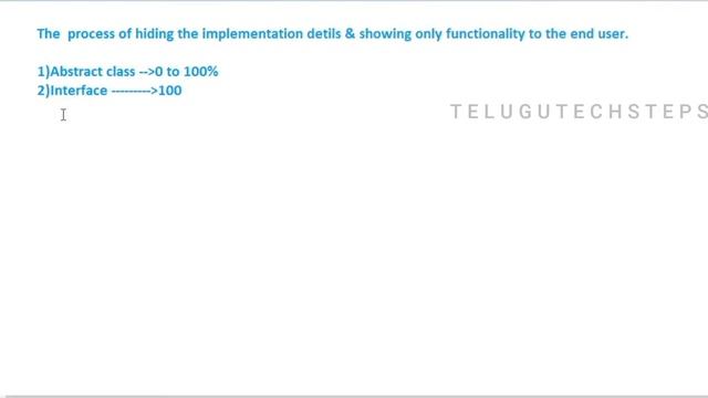 OOPS Concepts in Java in Telugu || OOP'S Feature Abstract class in java смотреть онлайн