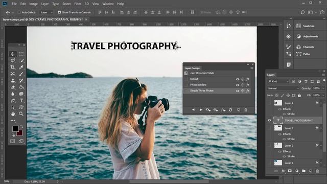 Photoshop Layer Comps Tutorial and Adjusting in InDesign смотреть онлайн
