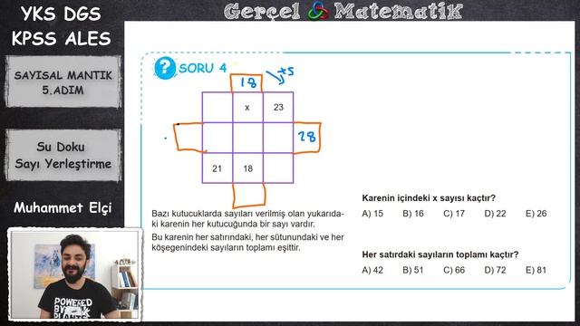 SAYISAL MANTIK 5.  ADIM (SU DOKU, SAYI YERLEŞTİRME) 2023 YKS DGS KPSS ALES #DGS #KPSS #ALES
