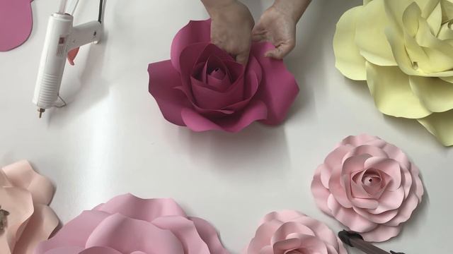 Rose paper flower FREE video tutorial_how to make a paper rose_DIY paper flower_DIY paper rose смотреть онлайн