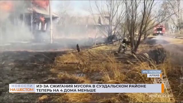 Из-за сжигания мусора в Суздальском районе теперь на 4 дома меньше смотреть онлайн