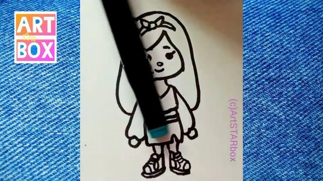 Как нарисовать персонажа из игры ТОКА БОКА ВОРЛД ?Drawing character from game TOCA BOCA WORLD смотреть онлайн