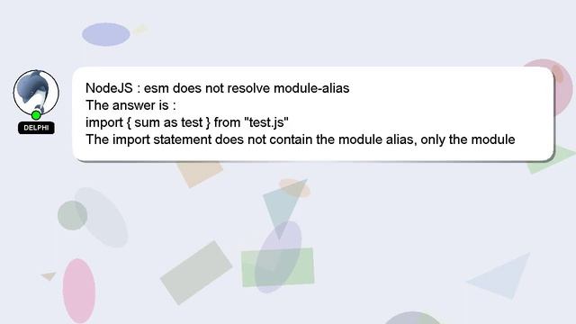 NodeJS : esm does not resolve module-alias смотреть онлайн