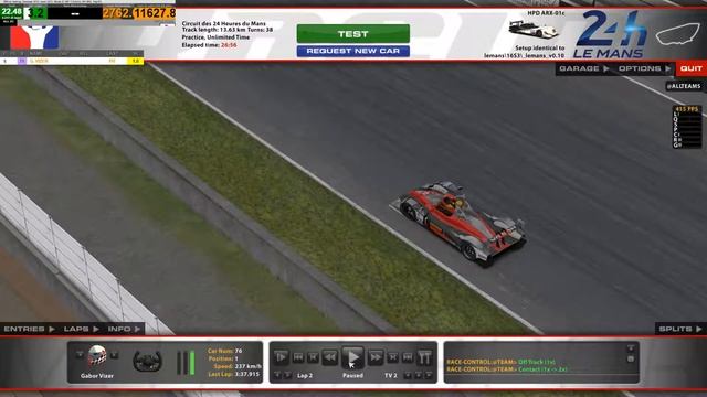 Test lap in Le Mans iRacing смотреть онлайн